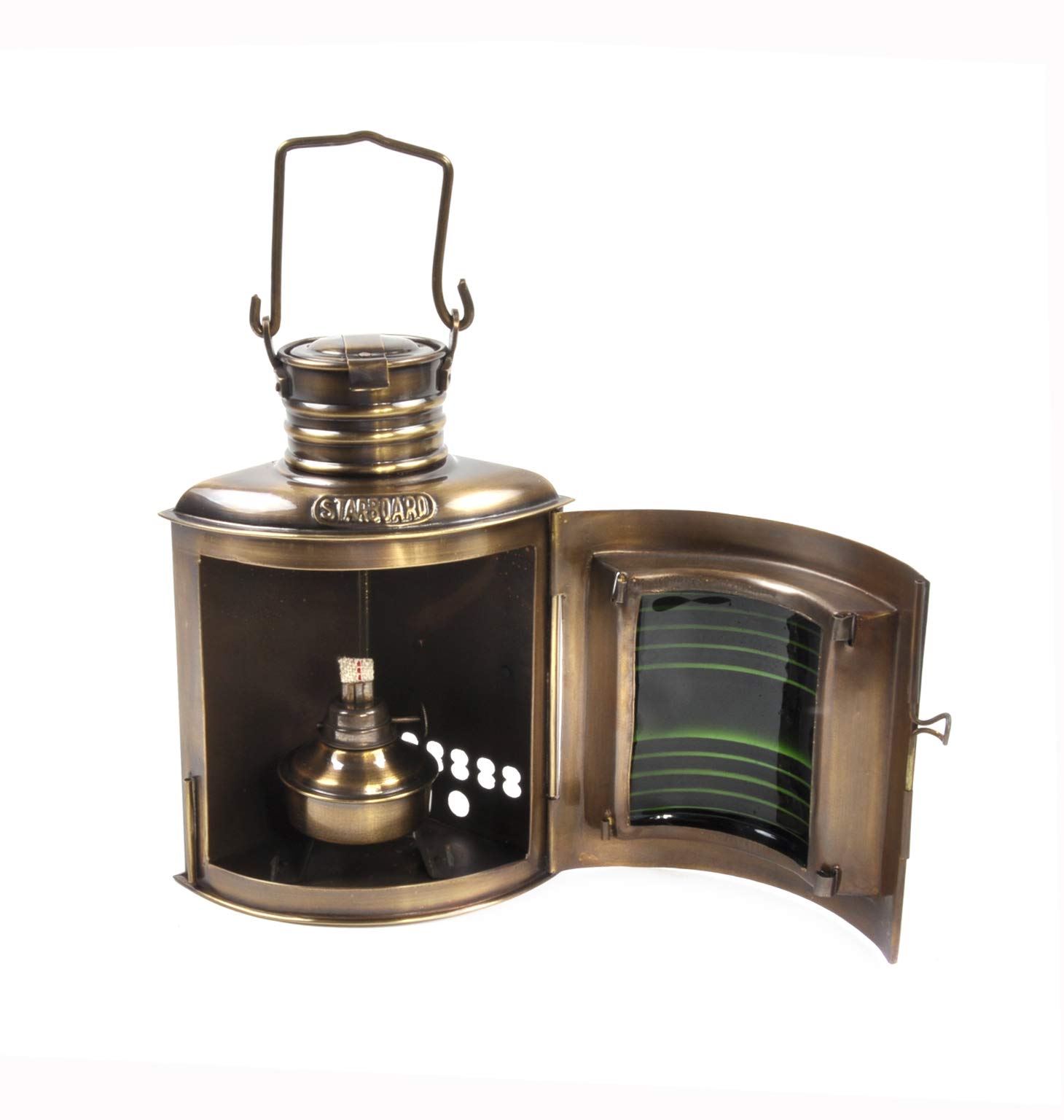 Starboard Navigation Lamp, antique, 21cm