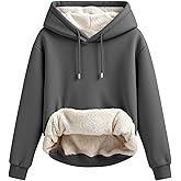 VOHOTO Womens Warm Fleece Hoodie Sherpa Winter Pullover Sweatshirts Long Sleeve Casual Trendy Drawstring Hood with Pockets