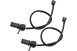 UOIENRT 2Pcs 4M0615121R Front Brake Pad Electronic Wear Sensor, Black Disc Brake Pad Wear Sensors Replacement for Audi A4 A5 