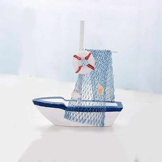 DBSUFV Vintage Estilo mediterráneo náutico Marino velero de Madera