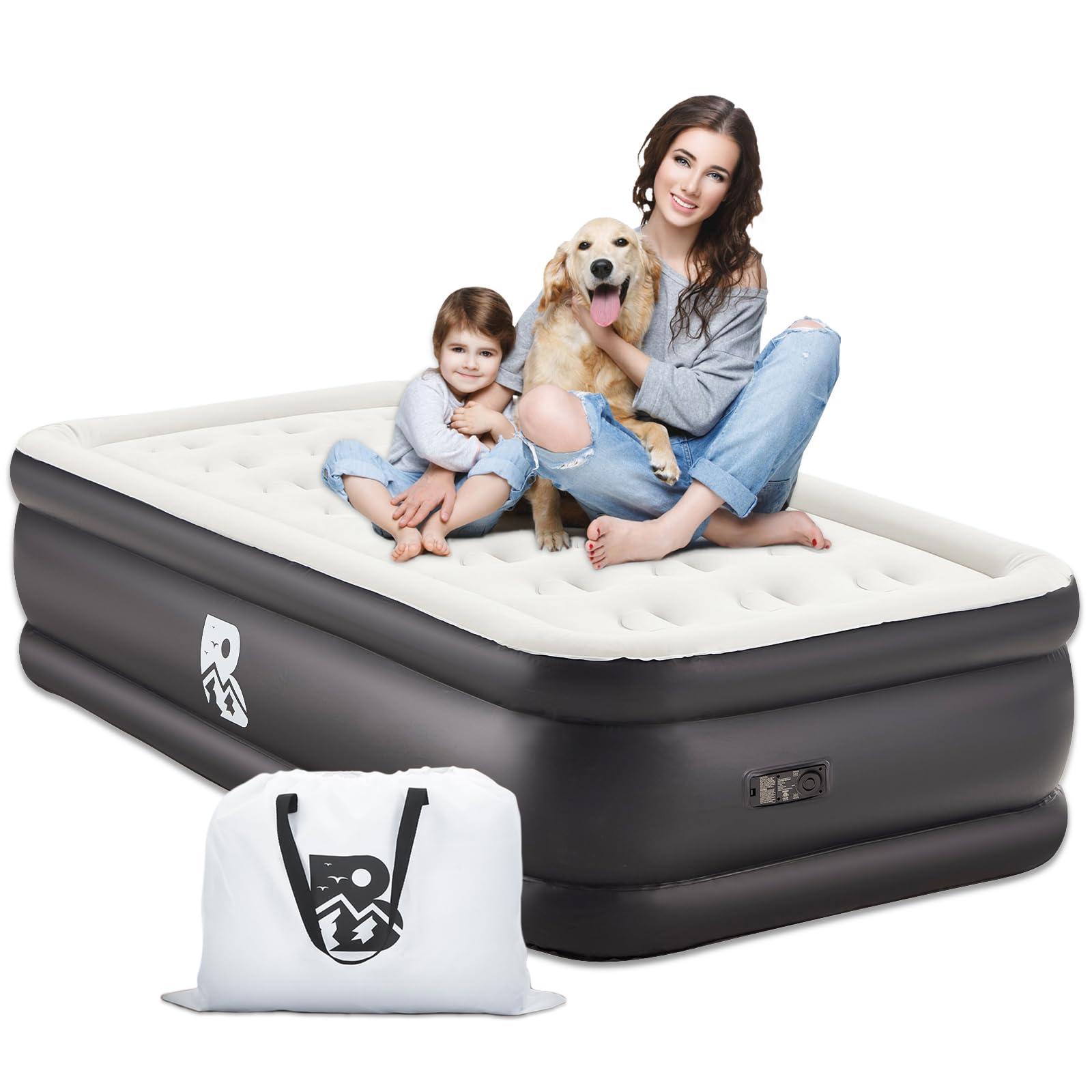Photo 1 of BUPPLEE Twin Size Air Mattress with Built-in Pump 18" Raised - 2-Min Set Up, No Odd Smell, 600 lb Support, Foldable Air Bed with Storage Bag, Perfect for Camping, Guests & Home Use