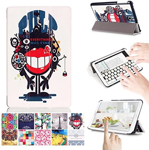Samsung Galaxy Tab E 9.6 Case, [Multi-angle Stand] Ultra Slim Lightweight 3-folding PU Leather Stand Cover for Samsung Galaxy Tab E 9.6/SM-T560/SM-T561/SM-T567 Verizon 4G LTE -Big Mouth