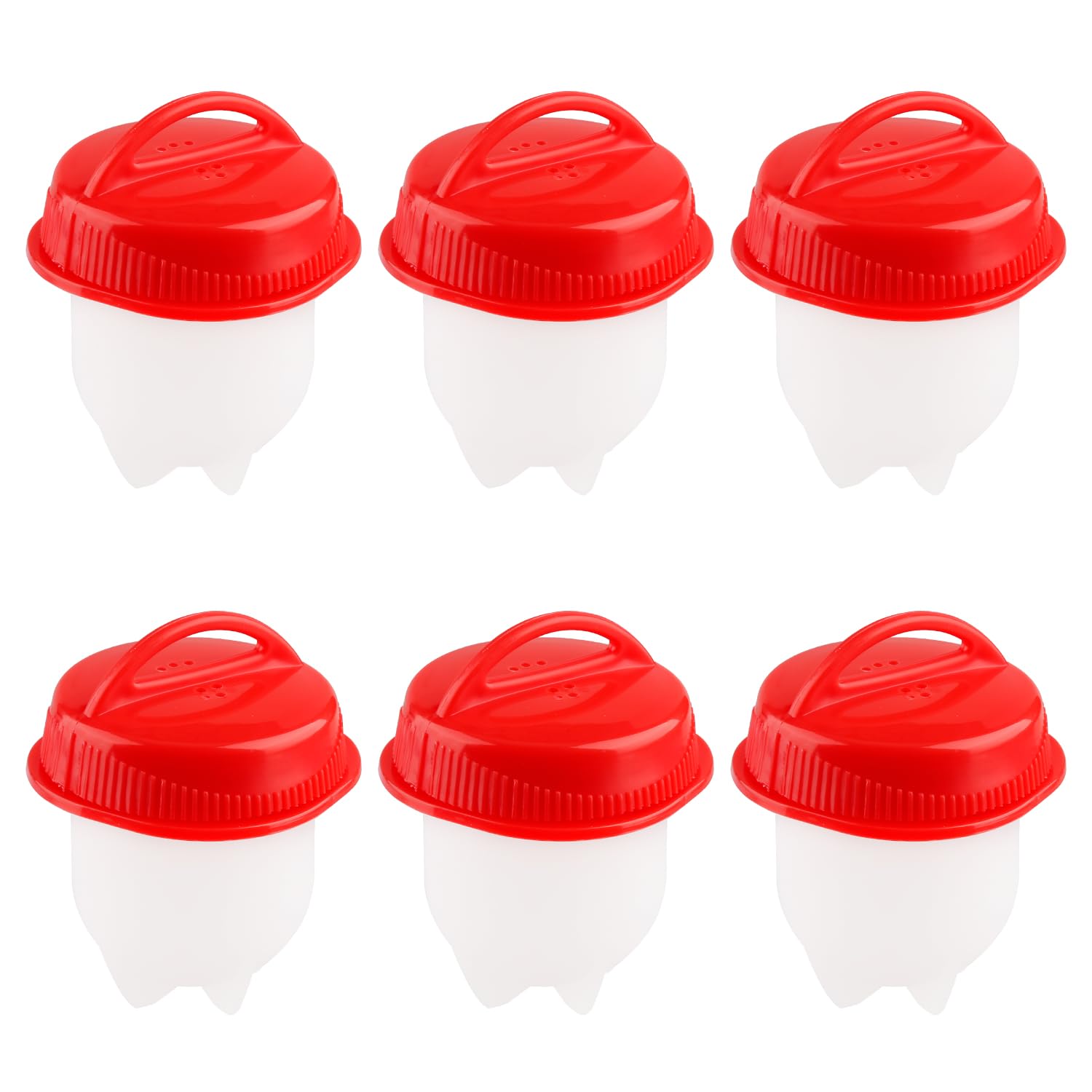 Rumyve 6pcs Non Stick Silicone Egg Boiler,No Shell Egg Poacher Cups,Egg Boiler Cooker Steamer Fast Cooking Egg for Kitchen,Breakfast