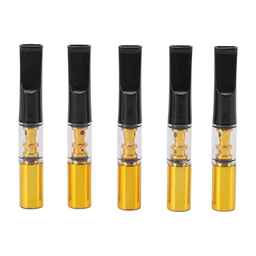 reusable cigarette Cigarette Filter Holder Reusable Filter Cigarette with Carriage Container  Long Cigarette Holder Black & Gold to Reduce Tar and Smoke Stains Food  Grade Plastic for Regular Slim Cigarettes 5pcs in Saudi Arabia |