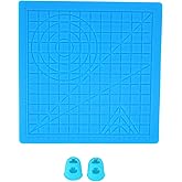 3D Pen Drawing Tool, 3D Printing Pen Mat Multi Shaped Foldable Flexible with Basic Templates Finger Caps for 3D Printer