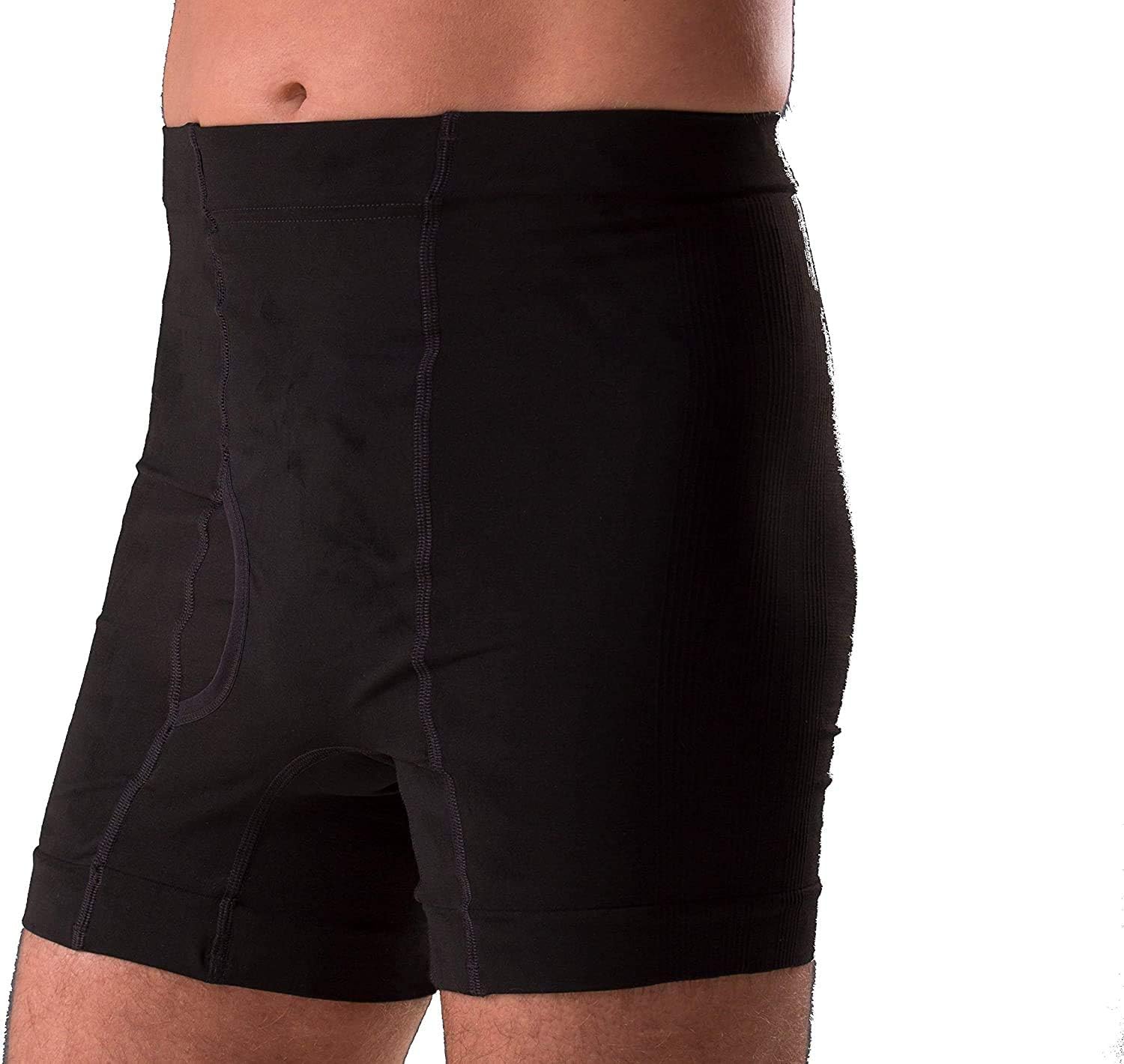 Corsinel Regular Male Boxer Low by Tytex Medium Support Ostomy and Hernia (Black, XXL): Health & Personal Care