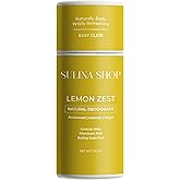 Lemon Zest - All Natural Deodorant for Woman, Aluminum-Free, Baking Soda-Free, 12-Hour Odor Protection, Clean Citrus Scent - For Women & Men, Gentle on Sensitive Skin