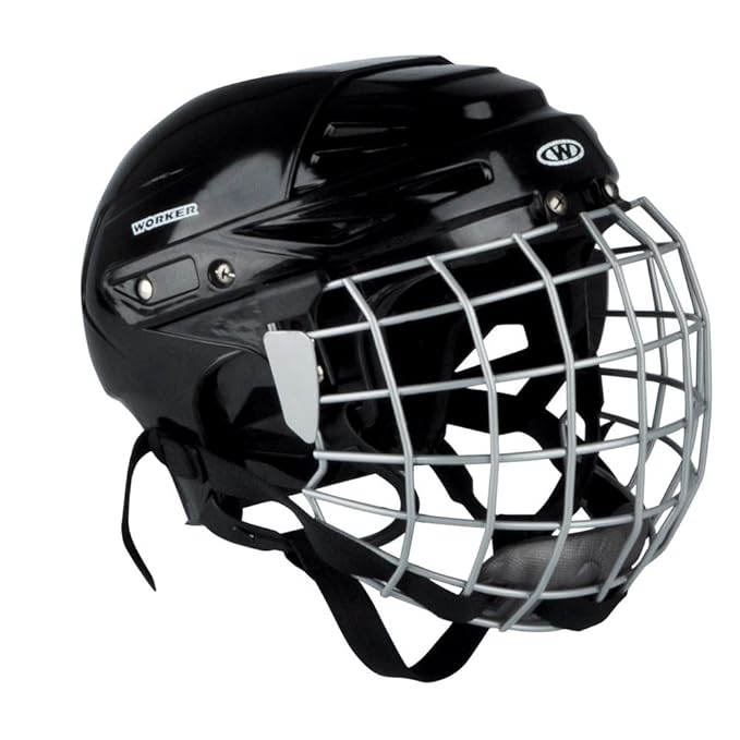 WORKER Eishockey Helm Kayro schwarz mit Gesichtsschutz Gitter