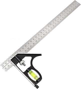 Winkelmesser Edelstahl Kombinationswinkel, Paralleles Lineal für