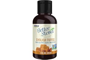 NOW Foods, Better Stevia, Liquid Zero-Calorie Sweetener, English Toffee, Low Glycemic Impact, Kosher, 2-Ounce