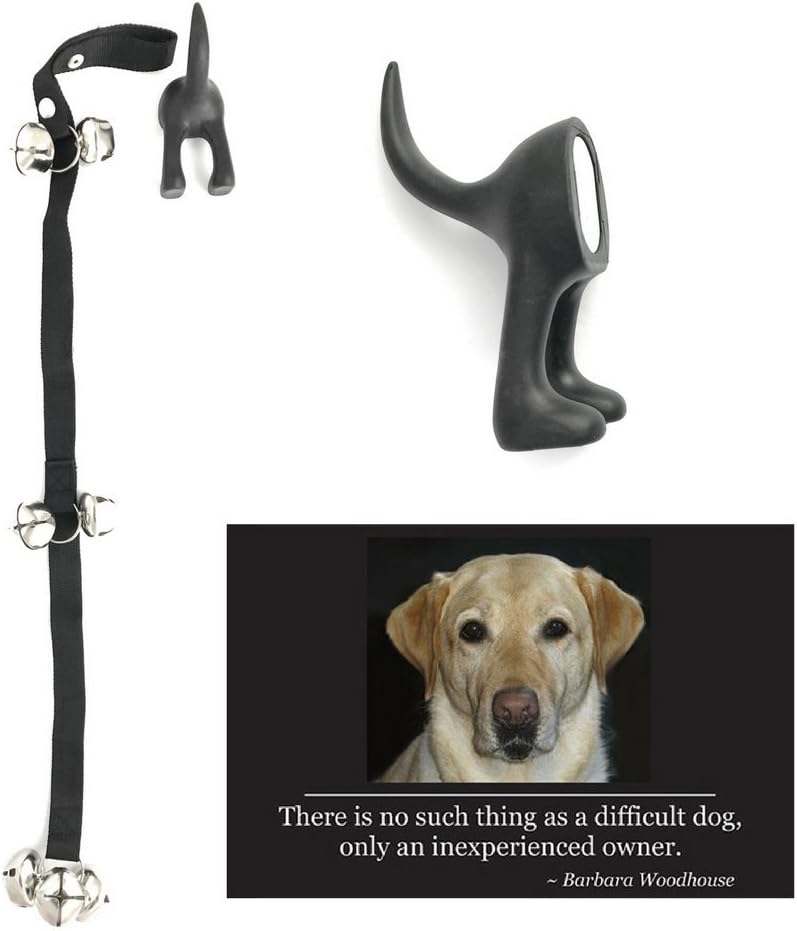 Doggy Bell Potty Training Bundle | Puppy Supplies Include House Training Bells Tail Hook and Bonus Card w List of Tips & Resources for Training a Dog