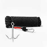 Ant Mag Grappling Hook with Claw Tips Heavy Duty Stainless Steel Carabiner | Strong Grappling Hook for Camping, Hiking, Tree Climbing, Water Retrieval, Salvage Operations, Rugged Outdoor Rescue Gear