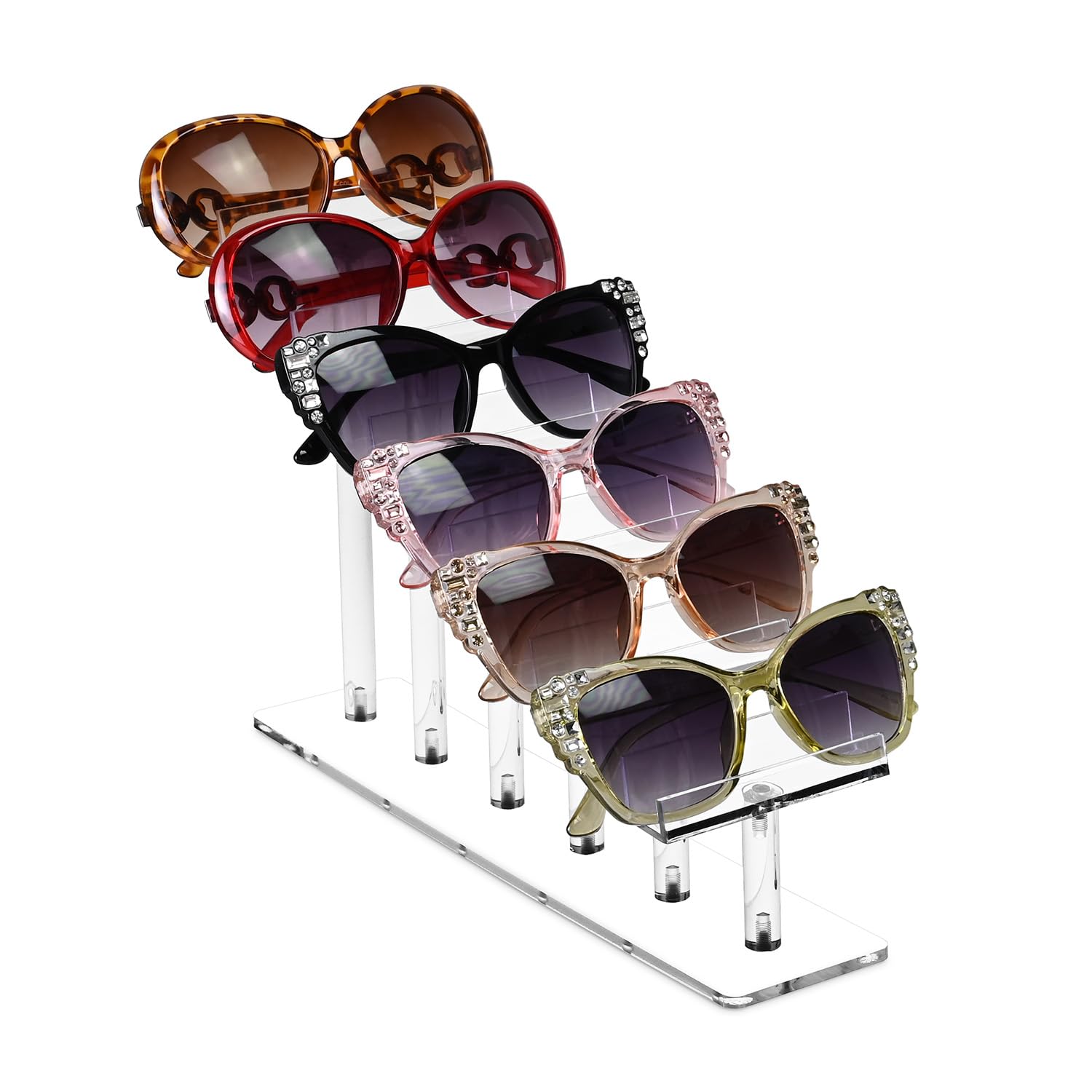 Mooca Acrylic 6 Tier Eyeglasses / Sunglasses / Pens Stand Holder