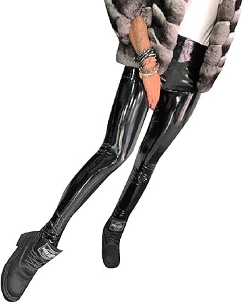 calça de couro feminina justa