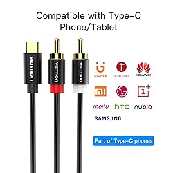 Vention USB C to 2 RCA Audio Cable 1.6FT, USB Type
