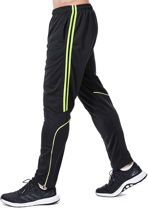 Amazon Co Jp Cfr メンズ スポーツ スウェットパンツ サッカー トレーニング ランニング ジョガーパンツ ストライプ ジップポケット スリムフィット トラック Us サイズ Medium カラー ブラック 服 ファッション小物