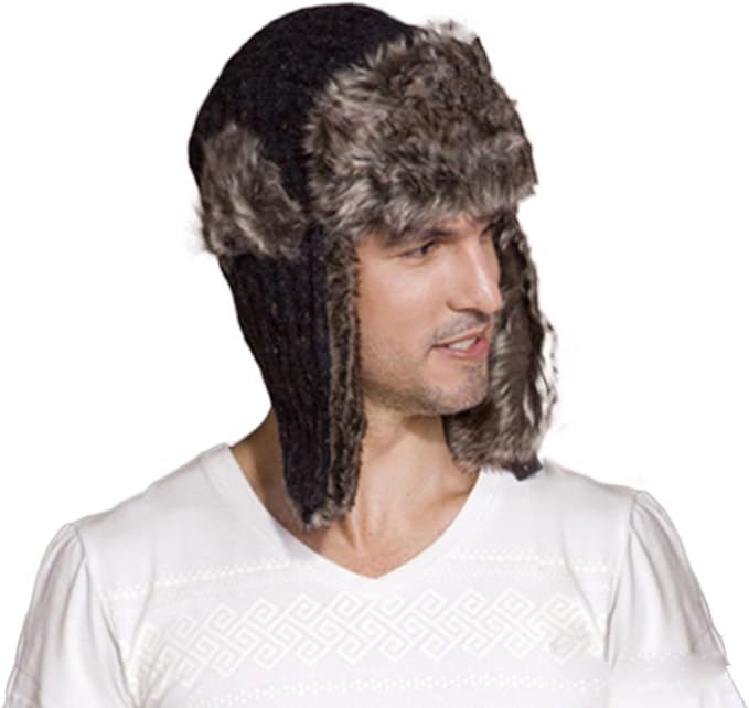 Amazon ビビショー ロシア帽 メンズ レディース ニット フライトキャップ パイロットキャップ 帽子 耳あて付き 裏起毛 防寒 カップル 裏ボア おしゃれ 帽子 通販
