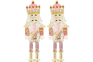 PASOLABE Christmas Earrings Nutcracker Stud Earrings Christmas Pierced Earrings for Women Girls Holiday Earrings Nutcracker Jewelry Christmas Stud Earrings for Christmas Gifts