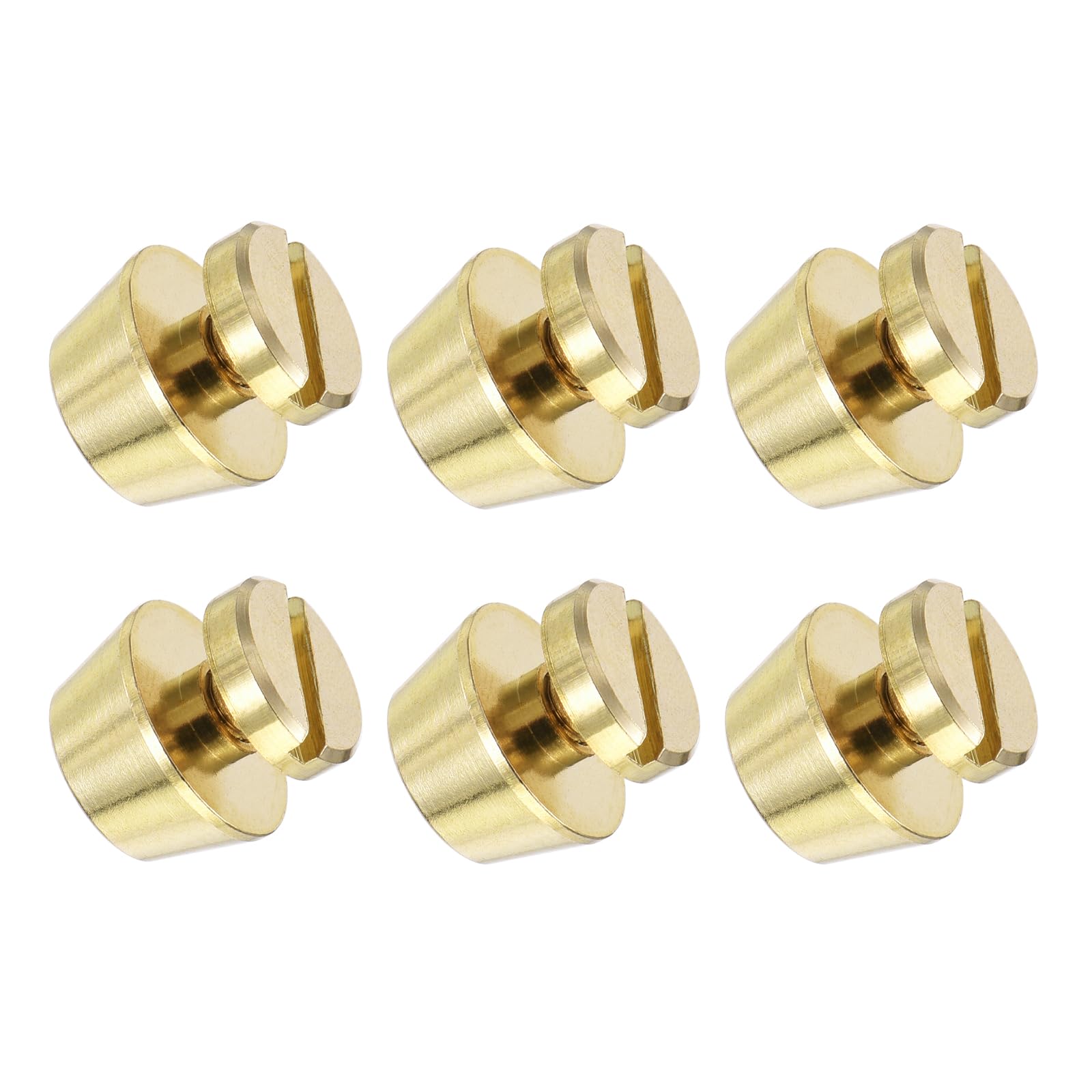 METALLIXITY Screw Back Stud Spike (10x6mm) 6pcs, Flat Head Stud Rivets - for Leather Crafts Purse Bags