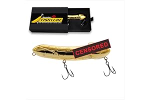 AIXUANDOCR Original Topwater Fishing Lure with Treble Hooks - Novelty Fishing Gifts for Men and Women - Gag Gift for Father's Day White Elephant Gift for Fishermen Who Have Everything