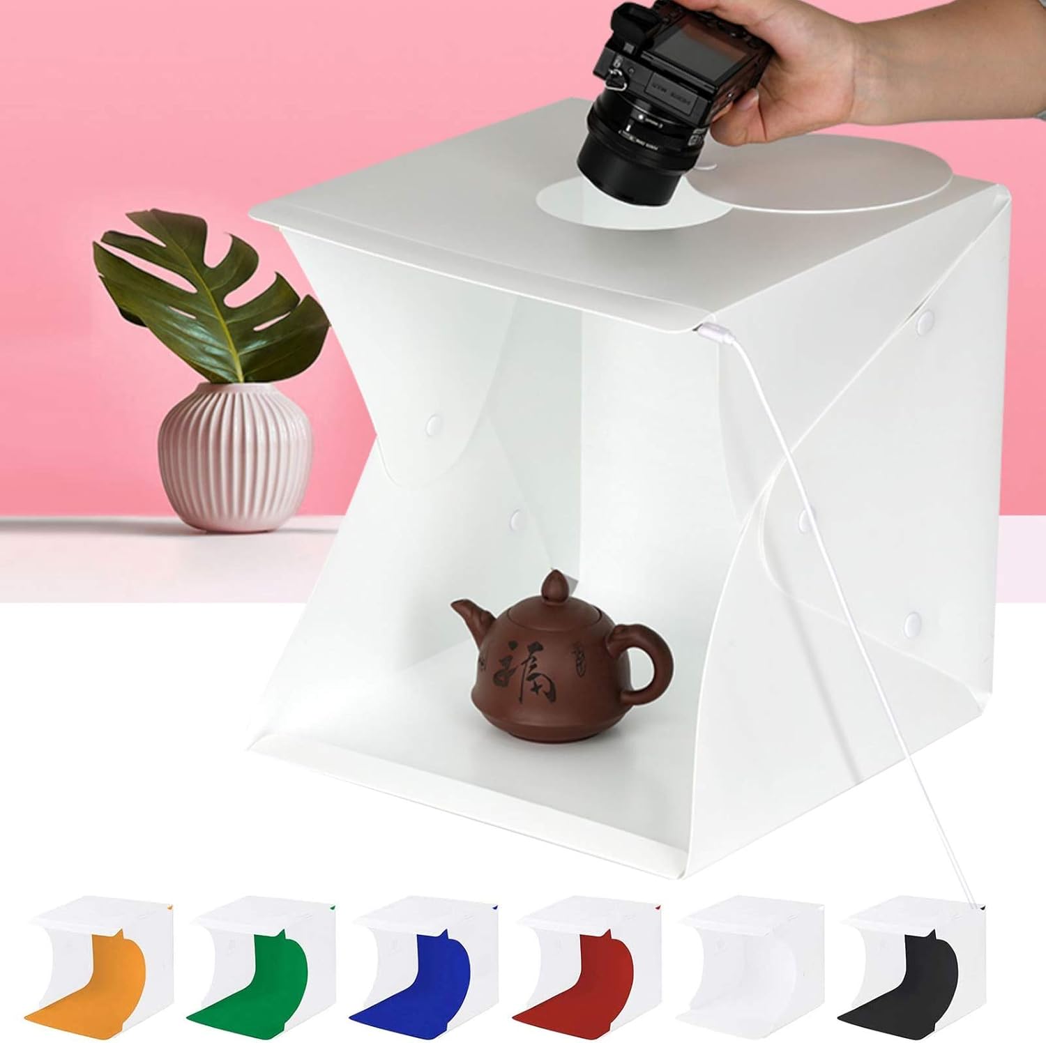 40cm Photography Light box with 6 Backgrounds, Foldable Amazon.co.uk Camera & Photo