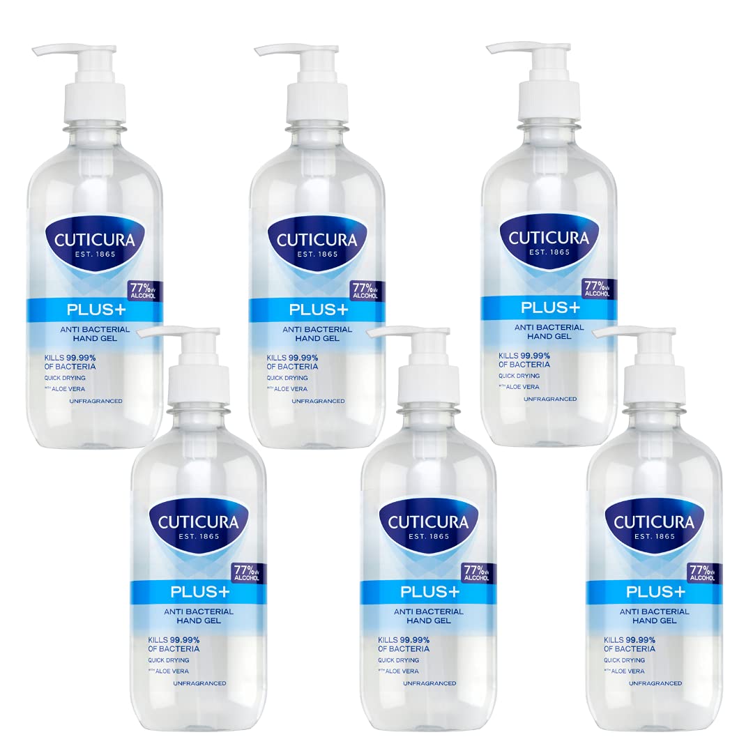 Cuticura Original Anti-Bacterial Hand Gel 500 ml | Pack of 6 x 500ml