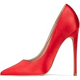 Elisabet Tang High Heels Womens Pointed Toe Heels Satin Pumps Stiletto Bridal Party Dress Evening Wedding Shoes for Woman