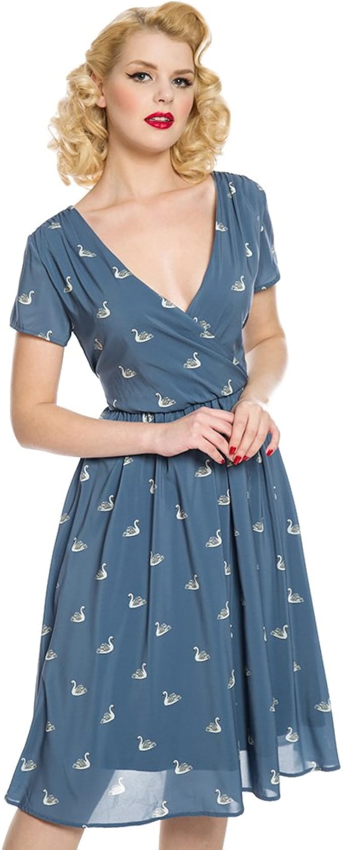 pale blue tea dress
