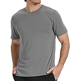 BAMBOO COOL Men's Crewneck T-Shirts Short Sleeve Heavy Weight Tees Moisture Wicking Casual Basic T Shirt