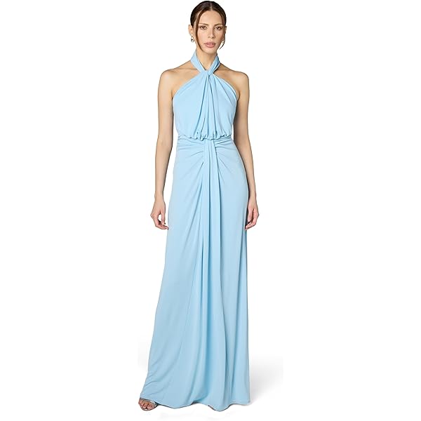 cinq  sept kaily twist halter midi dress Cinq a Sept Kaily Twisted Jersey Halter Maxi Dress