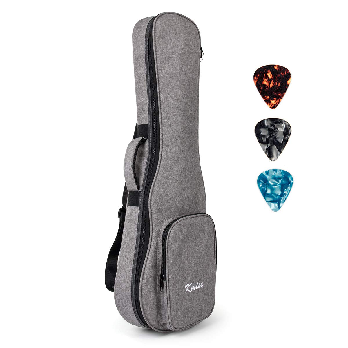 Kmise 32 inch Baritone Gig Bag Soft Carring Case for Guitarlele UBass Guitar Double Strap with 3 Picks