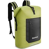 Gonex Waterproof Ultralight TPU Backpack 55L Roll Top Dry Bag, Kayaking | Back Padding, Camping, Fishing, Travel, Adjustable Straps, External &amp; Internal Storage Pockets, Green