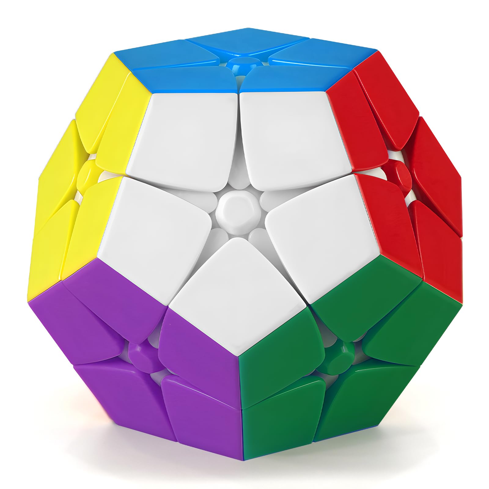 ROXENDA 2x2 Megaminx Dodecahedron Cube Stickerless Speed Cube – Smooth Twist Puzzle Cube, Unique-Shaped 3D Brain Teaser for Cubing Classroom, Beginners & Collectors (Stickerless) — image 1