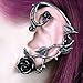 Alchemy Gothic Black Rose Ear Wrap Lightweight Fashion Women's/Girl's Ear Dangling Cuff