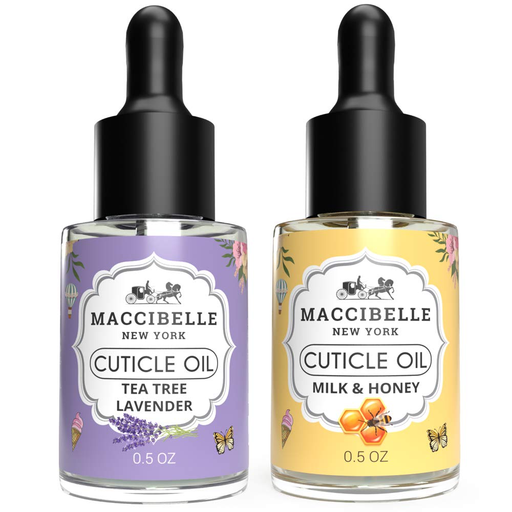 Maccibelle Cuticle Oil Tea Tree Lavender and Milk e Honey Heals Dry Cracked Cuticles: Beauty