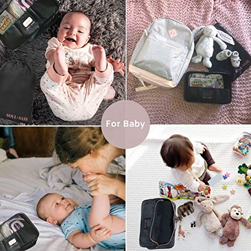 Soul+Sass Suitcase Carry on Travel Packing Cubes for Luggage with