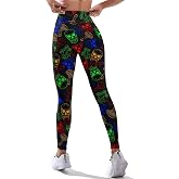 DROEYROEST Tummy Control Yoga Pants for Women with Pockets, High Waist Running Sports Workout Yoga Leggings