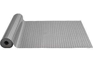 VEVOR Garage Floor Mat 4.9x19ft Vinyl Garage Flooring Roll Anti-Slide Diamond Texture Gray Garage Mats for Under Car 93 sqft 