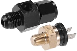 Motoforti 1 Set Auto Engine Temperature Cooling Fan Switch Fitting Adapter 6AN 190'F On-175'F Off Long-lasting
