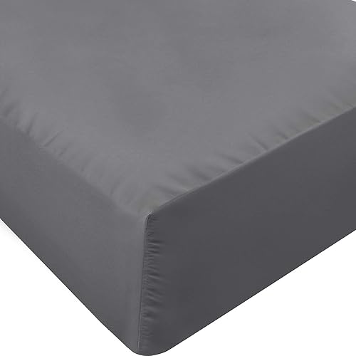 Utopia Bedding Fitted Sheet - Soft Brushed Microfiber - Deep Pockets, Shrinkage and Fade Resistant - Easy Care - 1 Fitted Sheet Only (Cal King, Grey)