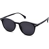 SOJOS Small Round Classic Polarized Sunglasses for Women Men Vintage Style UV400 Lens MAY SJ2113