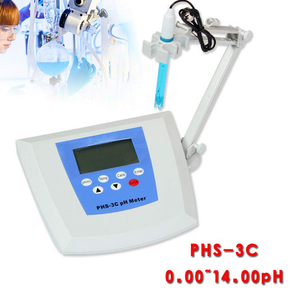 Lab PH Meter Desktop Digital PH Tester High Accuracy 0.0014.00pH 0 ±1800mV ±0.01ph Accuracy