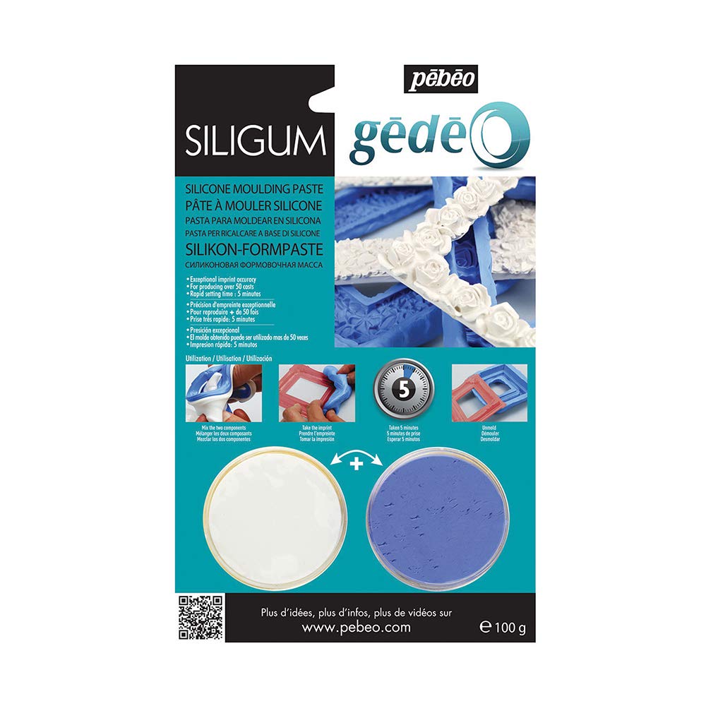 PEBEO 766309 Silicone for Very Fast Set, Silver, 100 gr