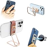 Foldable Cell Phone Stand for Desk,Rose Gold Rotatable Multi-Angle Hand Grip for All Smartphones, Cat Pattern Adjustable Cellphone Ring Holder Finger Kickstand for Office Desktop & Magnetic Car Mount