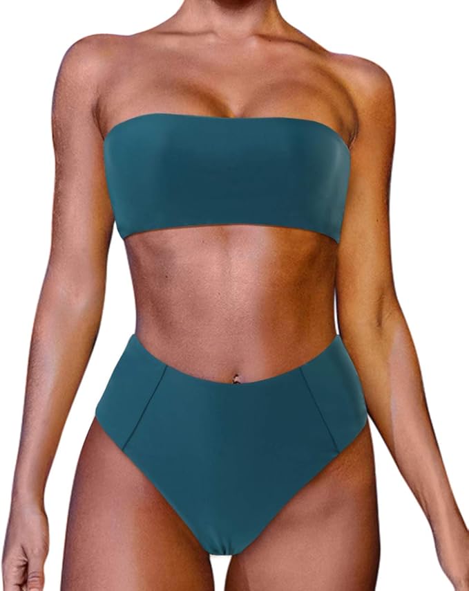 strapless leopard one piece swimsuit