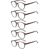 NORPERWIS 5 Pairs Reading Glasses - Standard Fit Spring Hinge Readers Glasses for Men and Women (5 Pack Brown-2, 2.50)