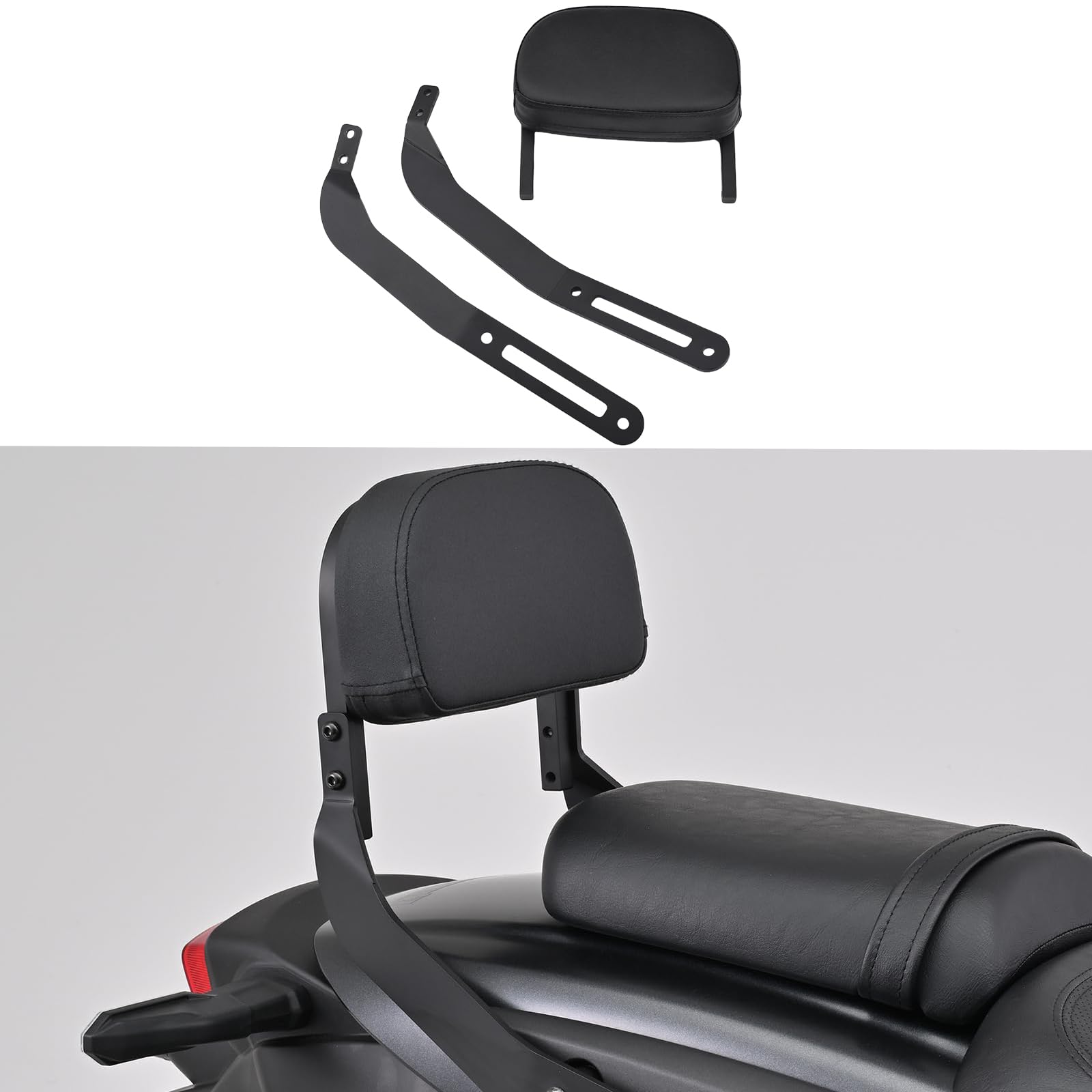 HRuizq Motorcycle Passenger Low Backrest Sissy Bar
