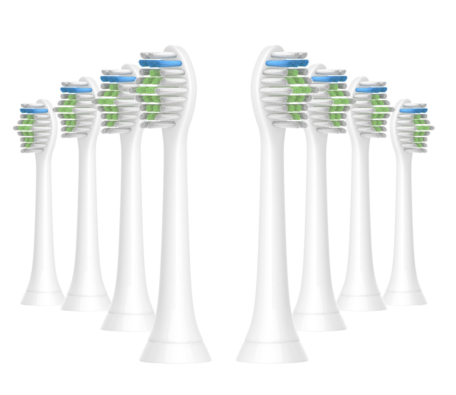YanBan 8pcs Replacement Toothbrush Heads for Philips Electric Toothbrush Heads, Compatible with DiamondClean, FlexCare,HealthyWhite, EasyClean, HydroClean, PowerUp