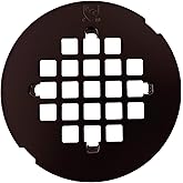 Westbrass 4-1/4" OD Casper Brass Snap-In Shower Strainer Grid, Oil Rubbed Bronze, D319-12
