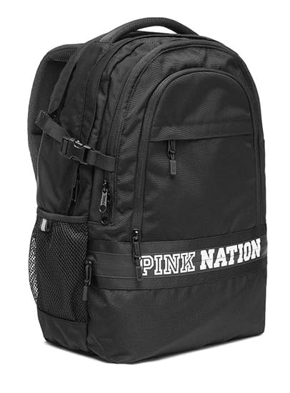 all black victoria secret backpack